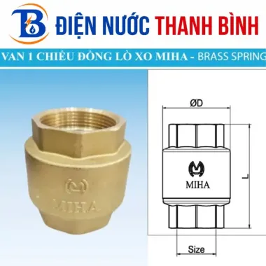 Van 1 chiều lò xo đồng Phi các loại - Dòng MIHA