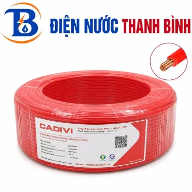 Dây cáp điện cadivi tiết diện 1.5mm2; 2.5mm2; 4.0mm2; 6.0mm2